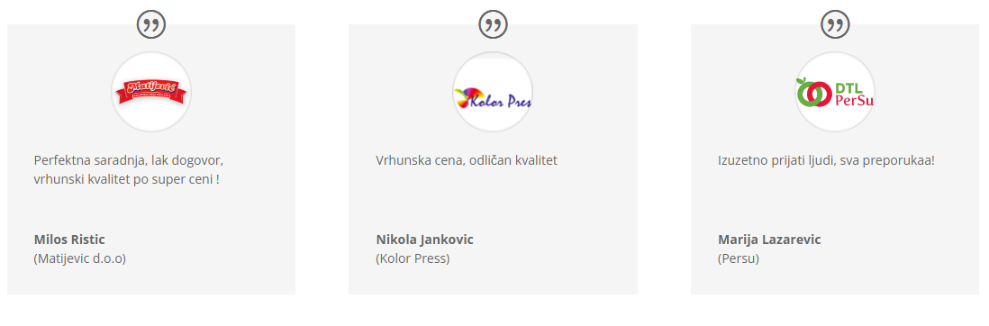 Nase zadovoljne musterije